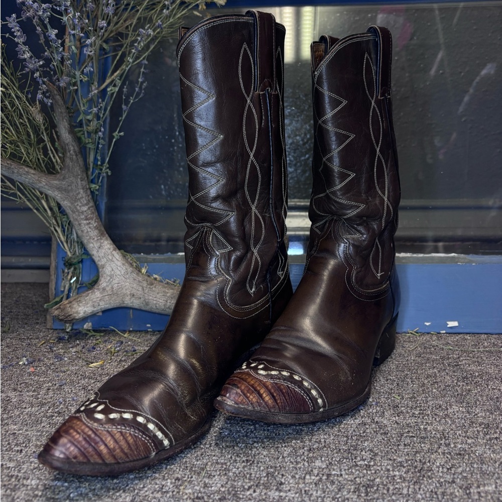 Brown Leather Cowboy Boots